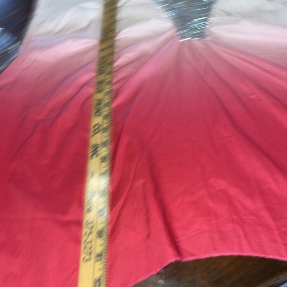 Womens 22 Casual Pink Ombré Spring Summer V Neck Sequence Sleeveless Tunic Top - Picture 7 of 9